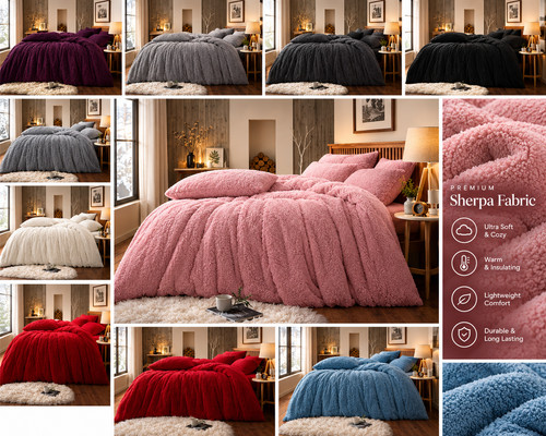 Teddy fleece duvet cover - fleece,