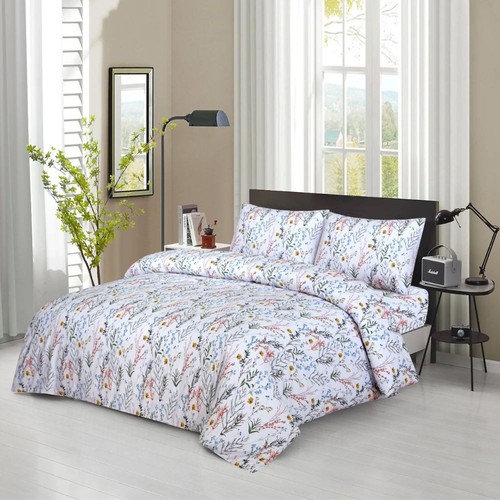 100 cotton misty flower duvet - misty,